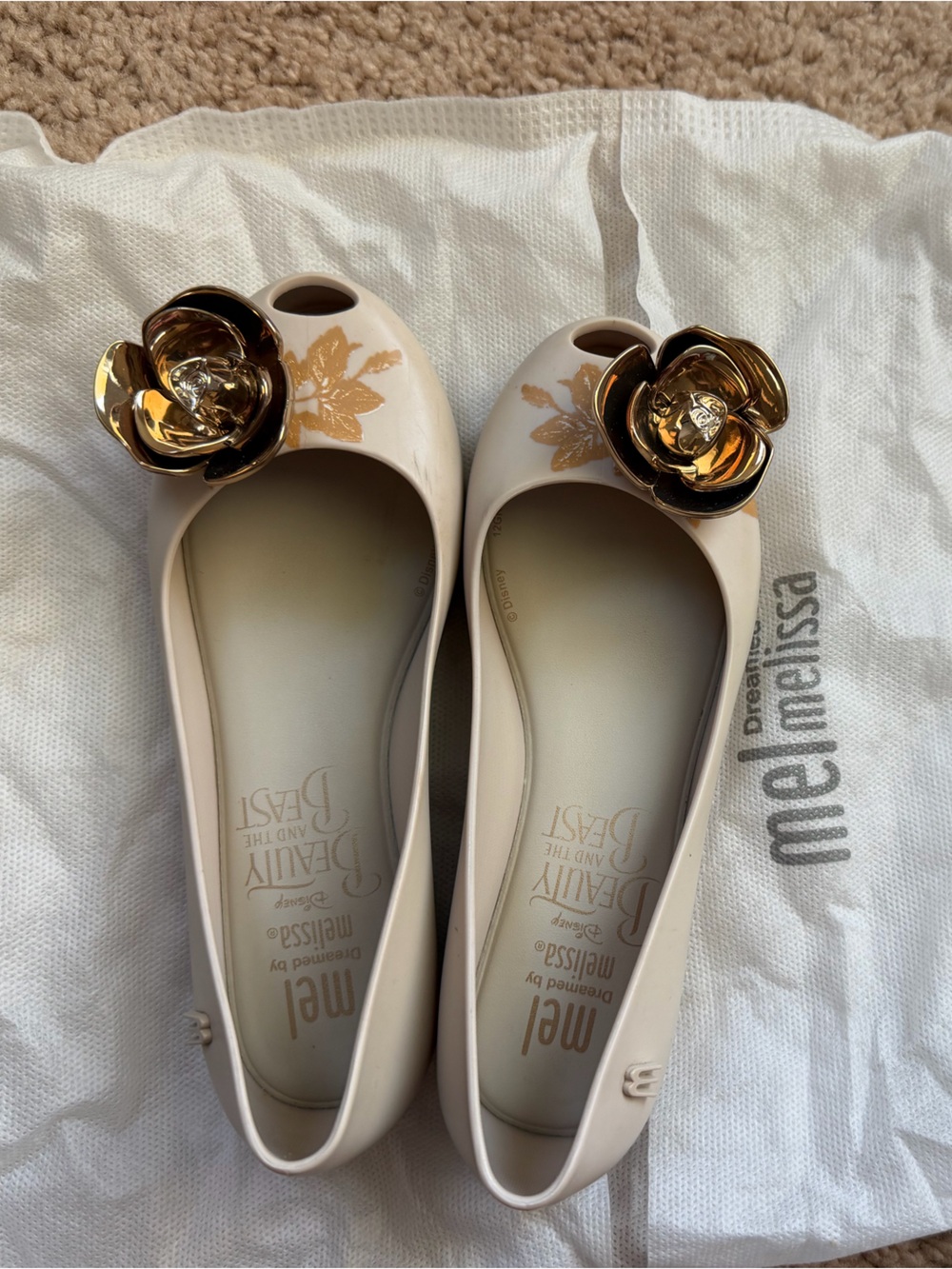 Mini Melissa Beauty and Beast Ballet 12 Girls Shoe